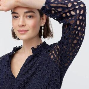 J. Crew Rebecca Tiered Eyelet Dress